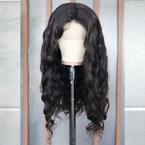 Back to School Loose Wave Hair Lace Closure Wig 4x4 Lace Wig 10A Brazilian Human Hair Wigs - MeetuHair