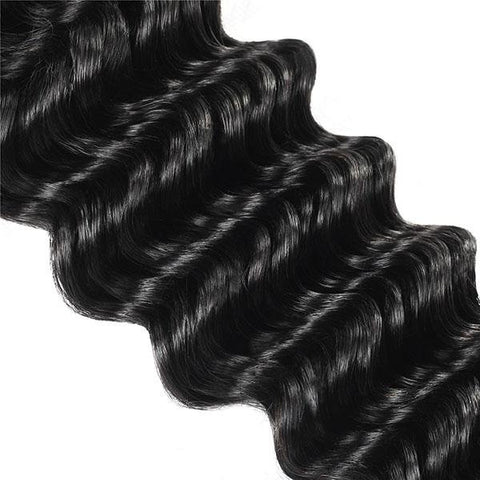 Meetu Hair Peruvian Deep Wave Virgin Human Hair Weave 3 Bundles with 4*4 Lace Closure - MeetuHair Meetu Hair Peruvian Deep Wave Virgin Human Hair Weave 3 Bundles with 4*4 Lace Closure - MeetuHair