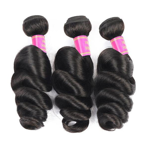 Meetu Hair Peruvian Loose Wave Virgin Human Hair Weave 3 Bundles with 4*4 Lace Closure - MeetuHair Meetu Hair Peruvian Loose Wave Virgin Human Hair Weave 3 Bundles with 4*4 Lace Closure - MeetuHair