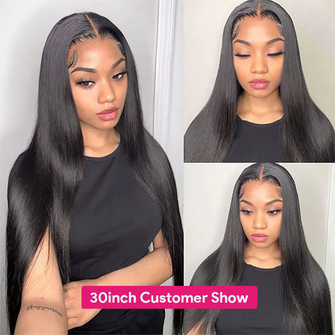 Glueless Wigs Straight Hair 5x5 Lace Closure Wig 32inches Human Hair HD Lace Wigs