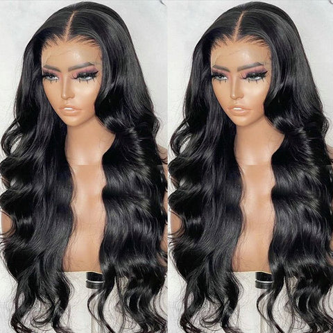 Body Wave Glueless Wigs HD Transparent 13x4 Lace Frontal Wigs Dome Cap No Glue