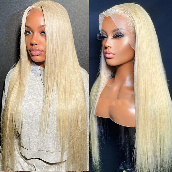 Honey Blonde Lace Front Wig 613 Straight Human Hair Wigs 13x4 Lace Frontal Wig