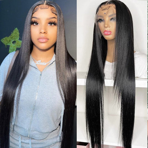 13x4 Lace Front Wigs Brazilian Straight Human Hair Wig with Baby Hair