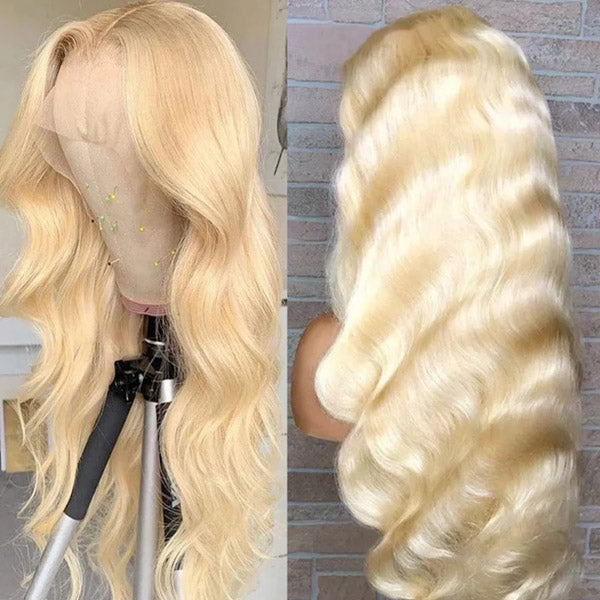 30 Inch 613 Blonde Wig Body Wave Human Hair Wig 13x6x1 HD Lace Part Wigs