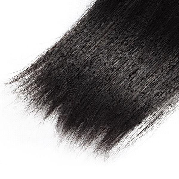 10A Brazilian Straight Virgin Human Hair 4 Bundles with 4*4 Lace Closure - MeetuHair