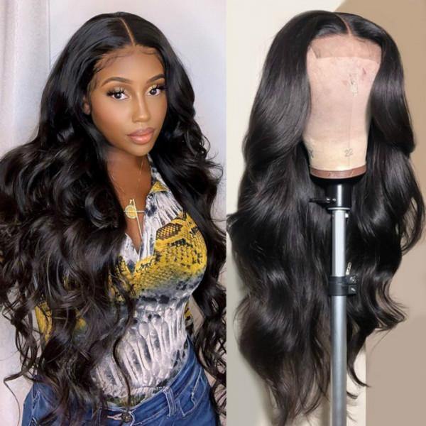 10A Peruvian Hair 4*4 Lace Front Wig Body Wave Human Hair Wigs - MeetuHair