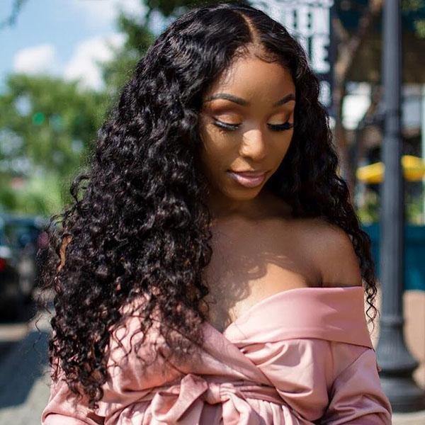 Lace Frontal Wigs Peruvian Deep Wave Hair 13x4 Lace Front Wigs