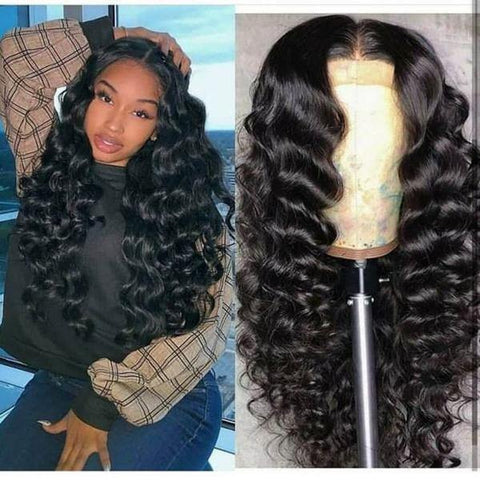 Loose Deep Wave 13x4 Lace Front Wigs Transparent Human Hair Lace Wigs