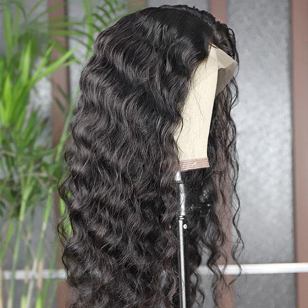 Lace Closure Wig Loose Deep Wave 4x4 Lace Wig 10A Peruvian Hair Human Hair Wigs