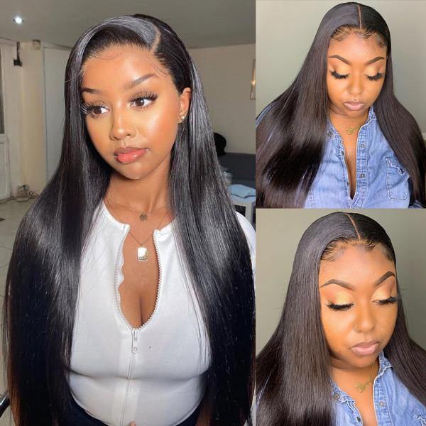 40 Inches Long Wigs Straight Hair 4x4 Lace Closure Wigs HD Transaparent Lace Wig
