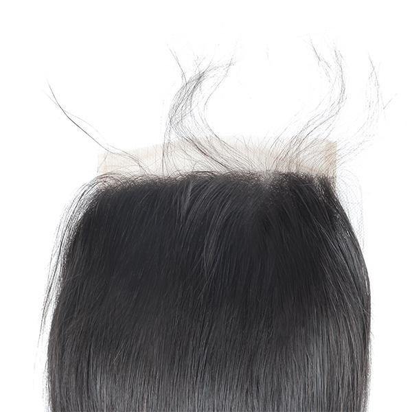 10A Straight Hair Weave 3 Bundles with 5*5 Transparent Lace Closure Meetu Hair - MeetuHair