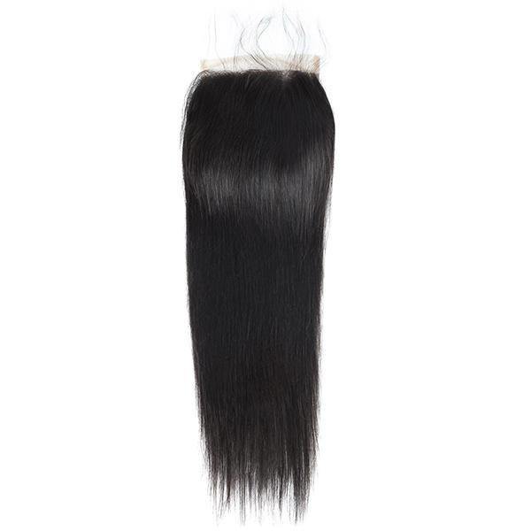 10A Straight Hair Weave 3 Bundles with 5*5 Transparent Lace Closure Meetu Hair - MeetuHair