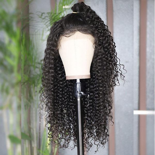 10A Virgin Brazilian Curly Hair Wig 4*4 Lace Front Human Hair Wigs - MeetuHair