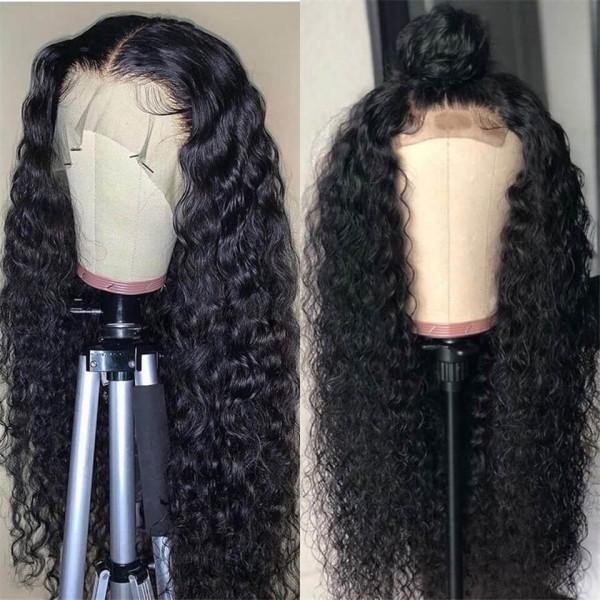 Wear and Go Glueless Wigs Deep Wave 13x4 Lace Front Wig HD Lace with Dome Cap