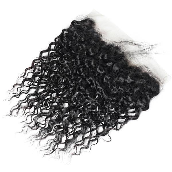 10A Water Wave Hair Bundles with Frontal Virgin Peruvian Human Hair - MeetuHair