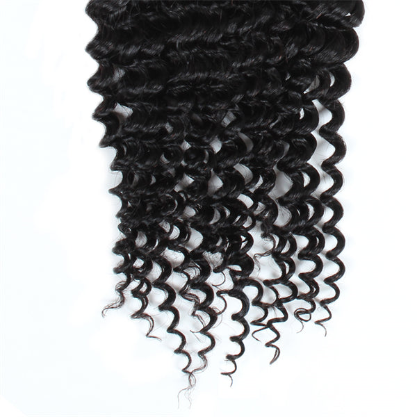 Meetu Curly Wave Human Hair 4x4 Lace CLosure 20 Inch