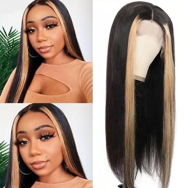 13x4 Lace Front Wig Highlights Hair TL27 Lace Wig Straight Hair - MeetuHair