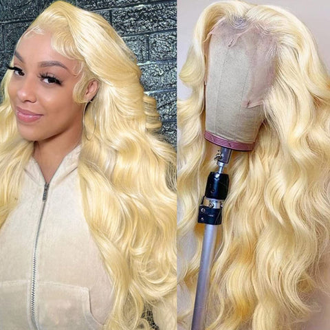 613 Lace Wig Honey Blonde Body Wave Wig 13x4 Lace Front Wigs Glueless Human Hair Wigs