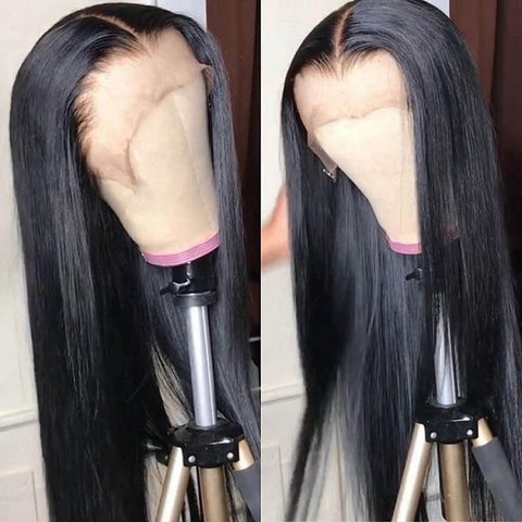 Transparent 360 Lace Front Wigs Straight Human Hair Wig Pre Plucked 360 Lace Wigs