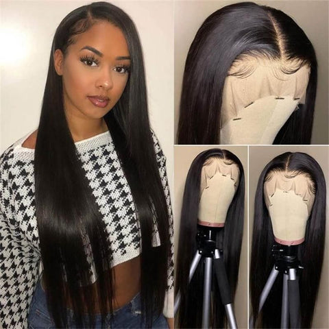 13x4 Lace Front Wigs Brazilian Straight Human Hair Wig with Baby Hair