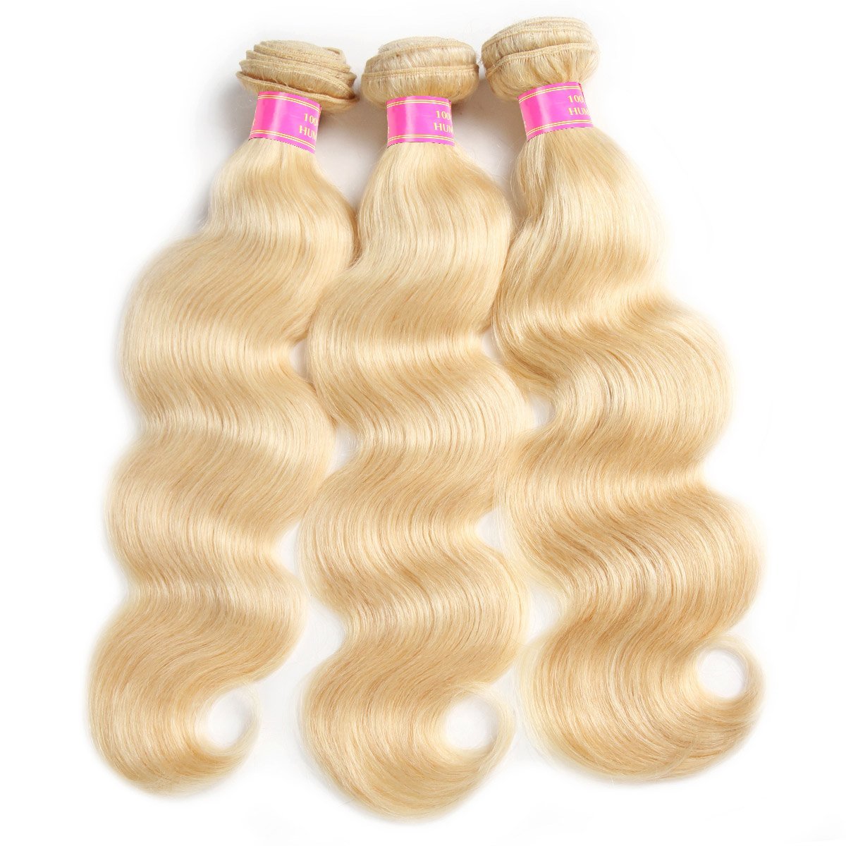 613 Blonde Color Body Wave Hair 3 Bundles with 13x4 Lace Frontal - MeetuHair