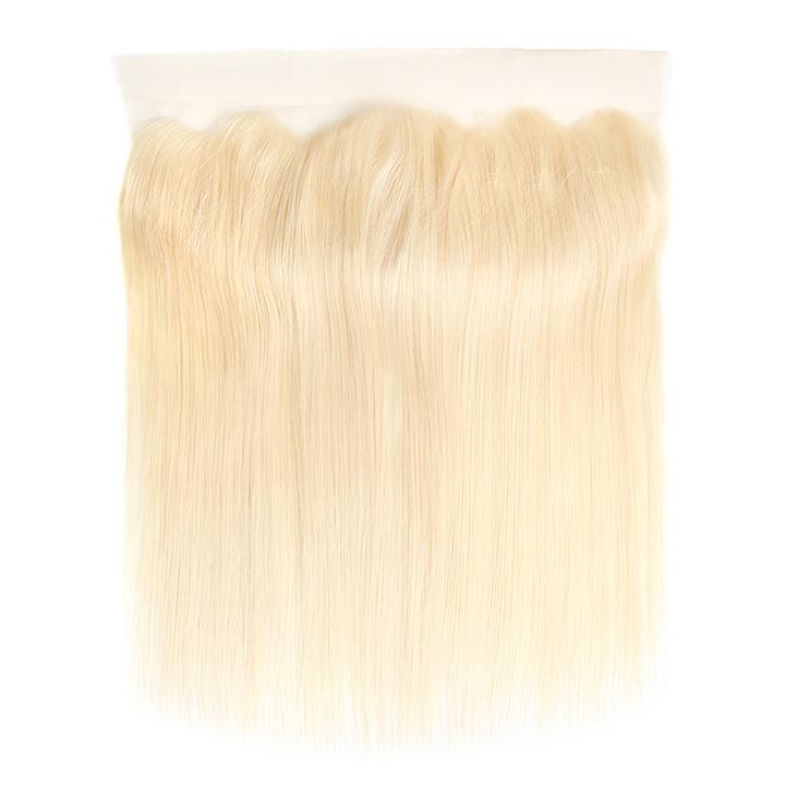 613 Blonde Color Straight Hair 3 Bundles with 13x4 Lace Frontal - MeetuHair