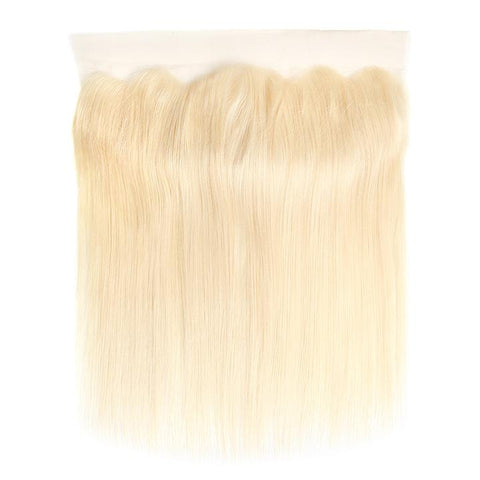 613 Blonde Color Straight Hair 3 Bundles with 13x4 Lace Frontal - MeetuHair