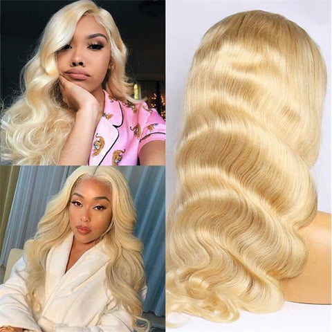 30 Inch 613 Blonde Wig Body Wave Human Hair Wig 13x6x1 HD Lace Part Wigs