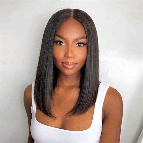 HD Transparent Lace Front Bob Wigs T Part Straight Hair Short Bob Lace Wigs
