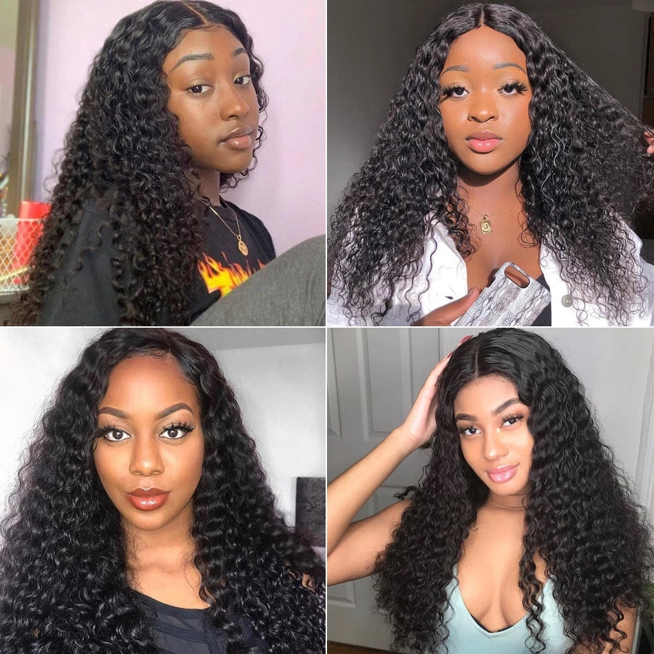 360 Lace Frontal Wig Deep Wave Human Hair Wigs 13x4x1 T Part HD Lace Wig Pre Plucked With Baby Hair