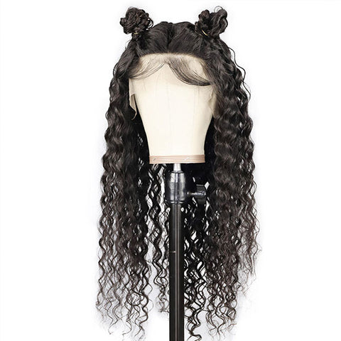 Water Wave Wig 13x4 Lace Frontal Wig HD Transparent Lace Front Wigs 250% Density