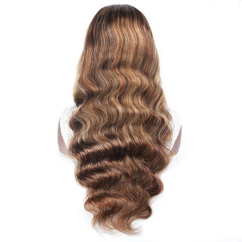Blonde Highlighted Wigs 13x4 Lace Front Wig Body Wave Hair Wig HD Lace Frontal Wig