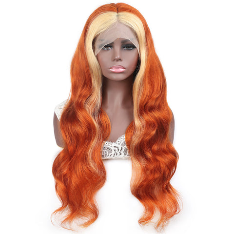 Ginger Blonde Wig 13x4 HD Lace Front Wig Body Wave Human Hair Wigs