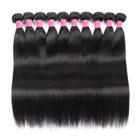 Wholesale Hair Virgin Human Hair Bundles 10 Pieces Straight Hair