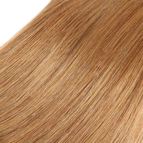 Straight Virgin Hair Weaves #27 Color Human Hair 3 Bundles
