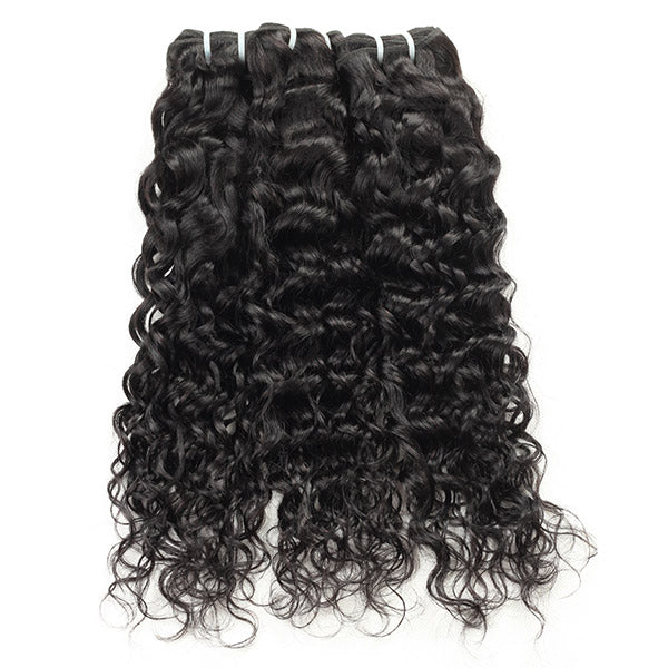 Water Wave Bundles with Closure Cambodian Human Hair Weave
