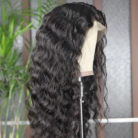 Back to Sachool Sales Loose Deep Wave 4x4 Lace Closure Wig 10A Peruvian Human Hair Wigs - MeetuHair