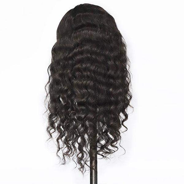 Back to Sachool Sales Loose Deep Wave 4x4 Lace Closure Wig 10A Peruvian Human Hair Wigs - MeetuHair