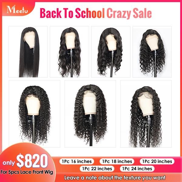 Back To School Sale Lace Front Wig WholeSale 5 Pcs - MeetuHair