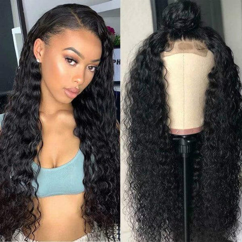 Back To School Sale Water Wave Hair Lace Wig 4x4 Lace Closure Wigs - MeetuHair