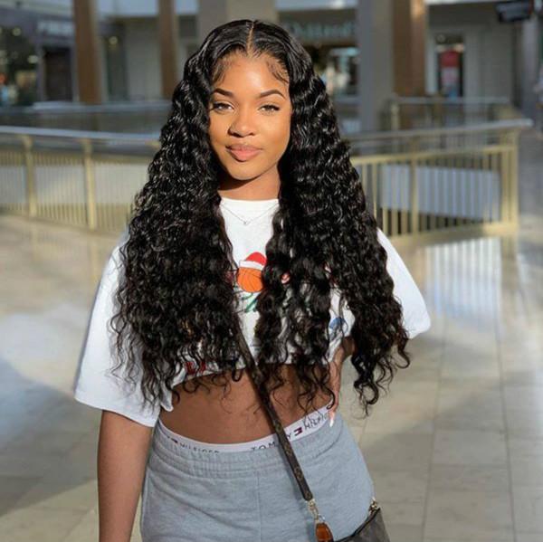 Back to School Sales Loose Deep Hair Lace Wig 4x4 Lace Closure Wig - MeetuHair