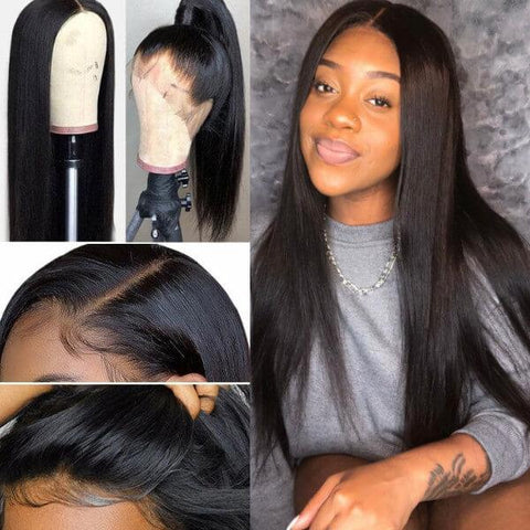 Back to School Sales Straight Hair Lace Part Wig Virgin Hair Lace Wigs - MeetuHair
