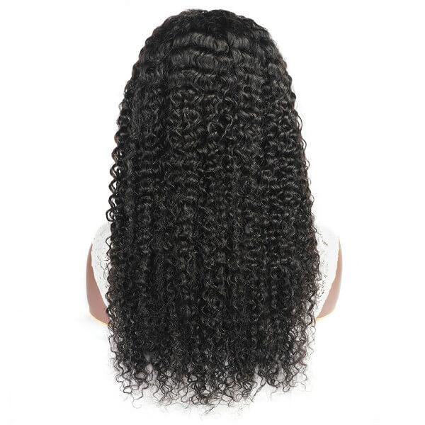Back to School Shopping for Curly Hair Headband Wig Affordable Natural Human Hair Wigs for Students - MeetuHair