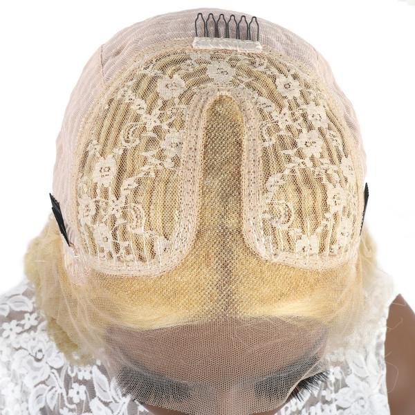 Blonde Hair T Part Wig Loose Deep Wave Hair Lace Part Wigs - MeetuHair