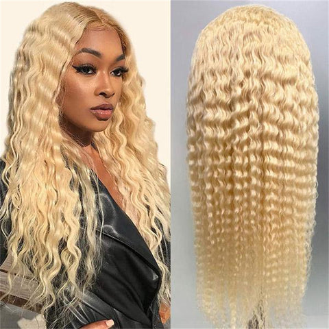 Blonde Deep Wave Wig 613 Blonde Human Hair Wig 13x4 Blonde Frontal Wigs