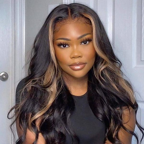 Body Wave 13x4 Lace Front Wig Highlights Hair TL27 Lace Wig - MeetuHair