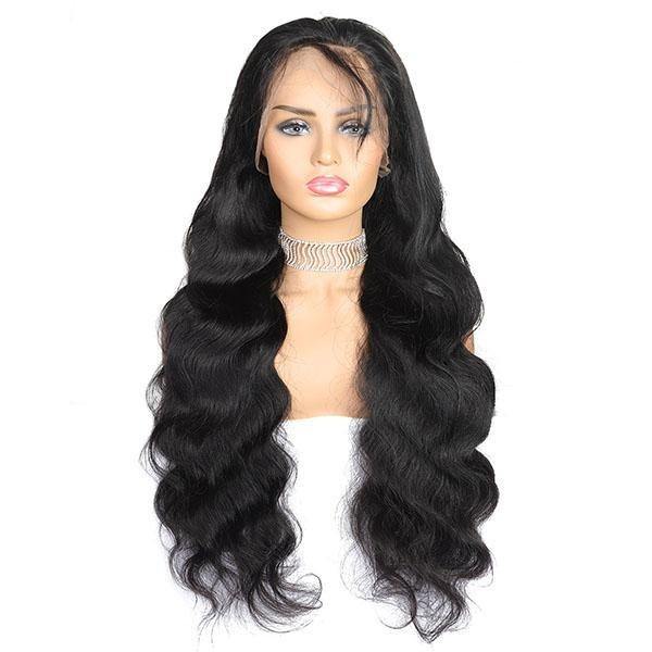 Body Wave 4*4 Lace Front Wig 10A Virgin Brazilian Hair Human Hair Wigs - MeetuHair