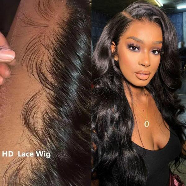 13x6 Lace Front Wig Body Wave Human Hair Wig 30inch Transparent Lace Frontal Wig
