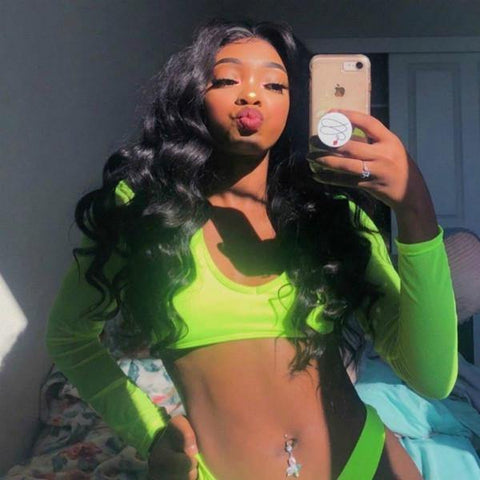 Body Wave Human Hair Wig 200% Density 13x4 Lace Front Wigs With Baby Hair