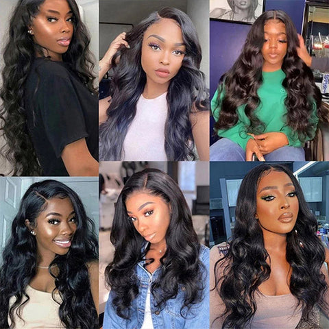 Body Wave V Part Wig No Leave Out No Glue Human Hair Wigs